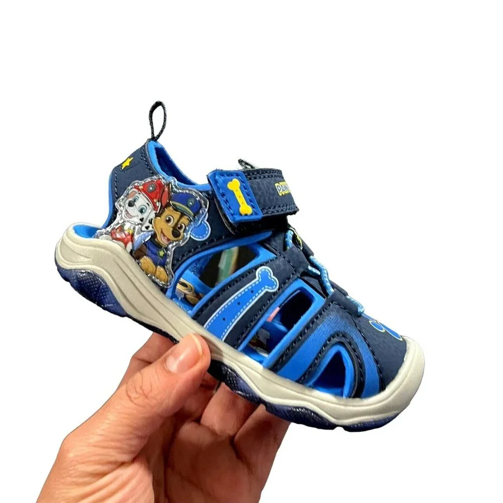 Nickelodeon Paw Patrol Baby Toddler Boys Sport Sandals‎ Size 7 Blue Light Up